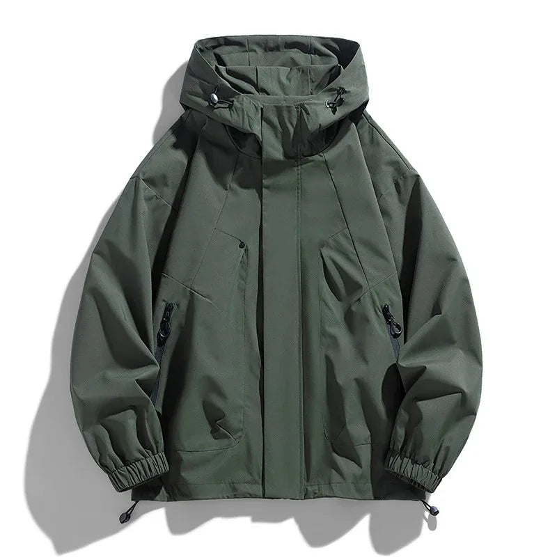 Softshell 8XL Men Jacket Hooded Windbreaker Trench Oversize 6XL 7XL Plus Size Waterproof Black Bomber Camping Loose Thin Coats