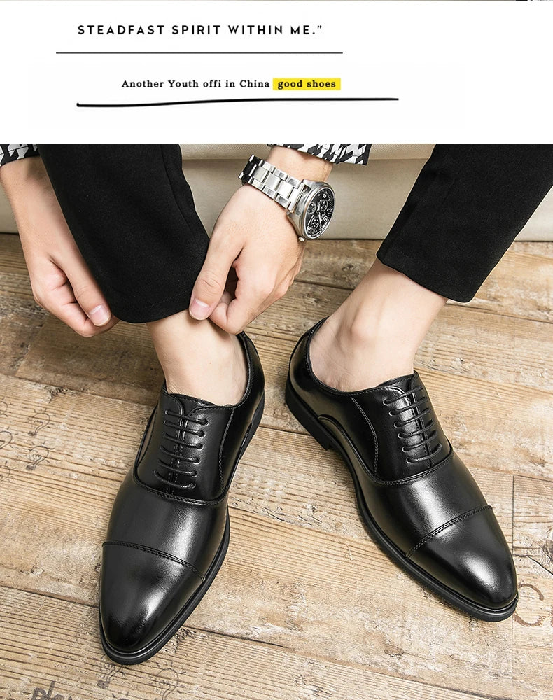 Mens Formal Oxford Shoes Business Leather Dress Shoes for Wedding Size 47 48