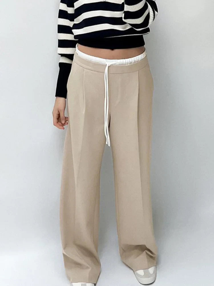 Women Fashion Vintage Straight Pants