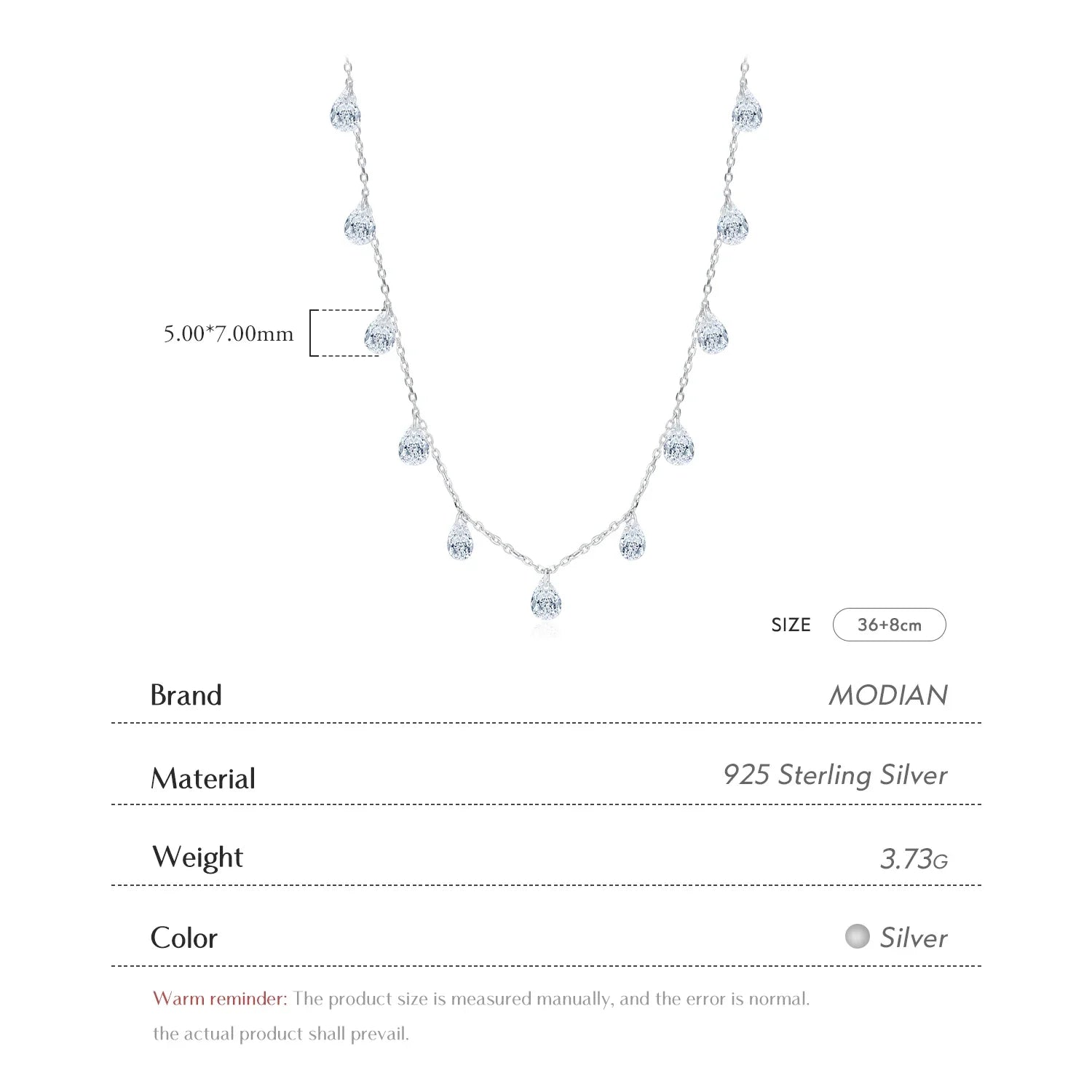 925 Sterling Silver Stackable Clavicle Chokers Necklace Sparkling Zircon Neck Chain for Women Fine Jewelry