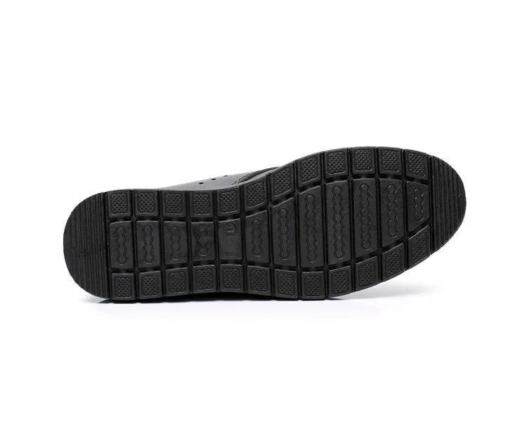 2026 Summer Men Sandals Business Casual Leather Hollow Out Shoes Breathable Soft Sole Clogs Fashion Comfortable Outdoor Slides