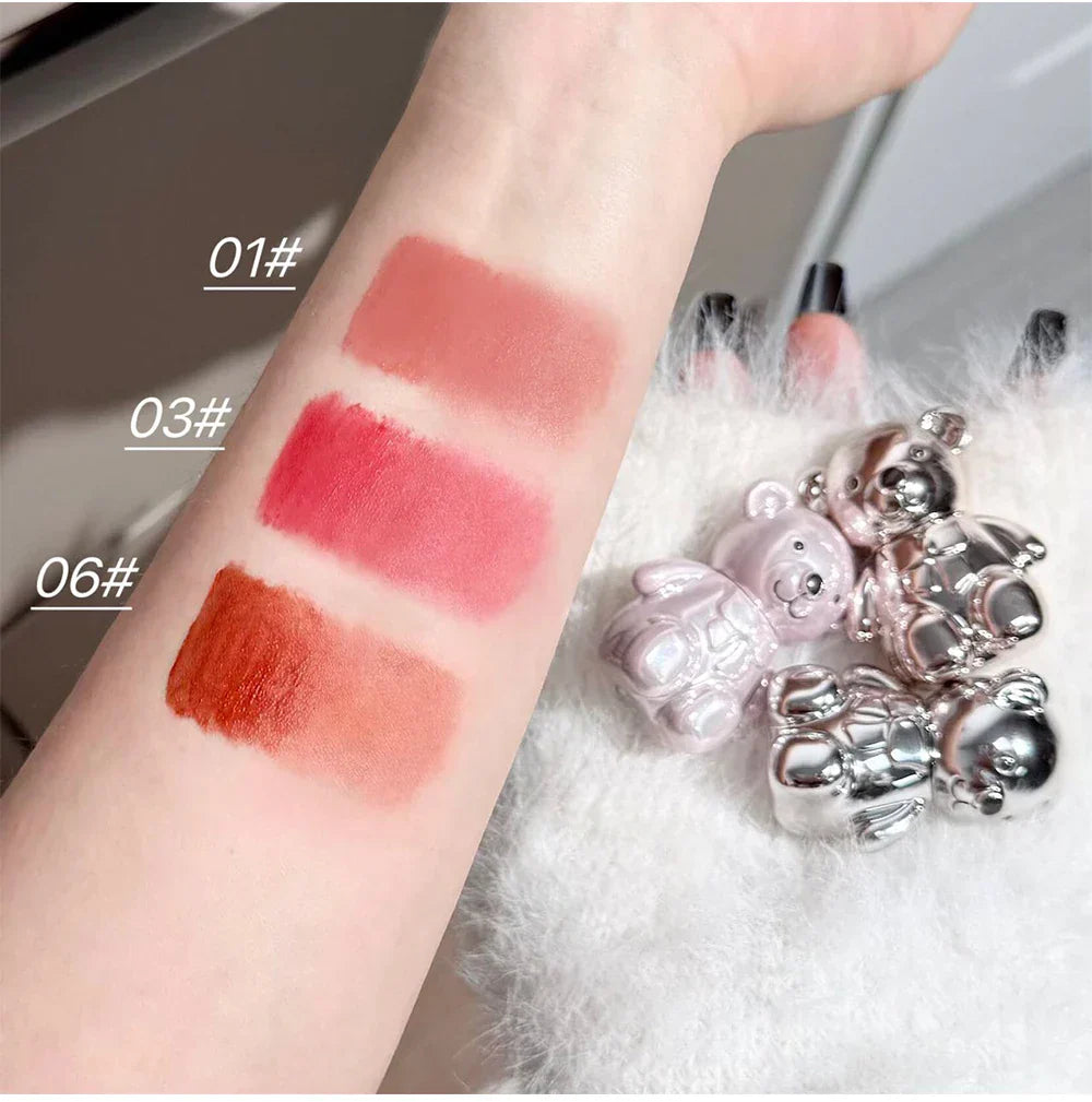 7PCs Multipurpose Makeup Sets Include 3 Matte Lip Mud,1 Pressed Powder,1 Blush,1 Eyes Palette And Necklace Cosmetics