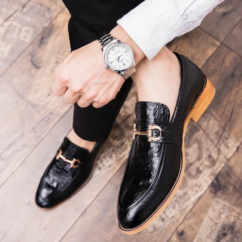 Trend Social Leather Shoes Men Wedding Party Office Leather Men's Dress Shoes  Classic Casual Business Shoes For Men Loafers