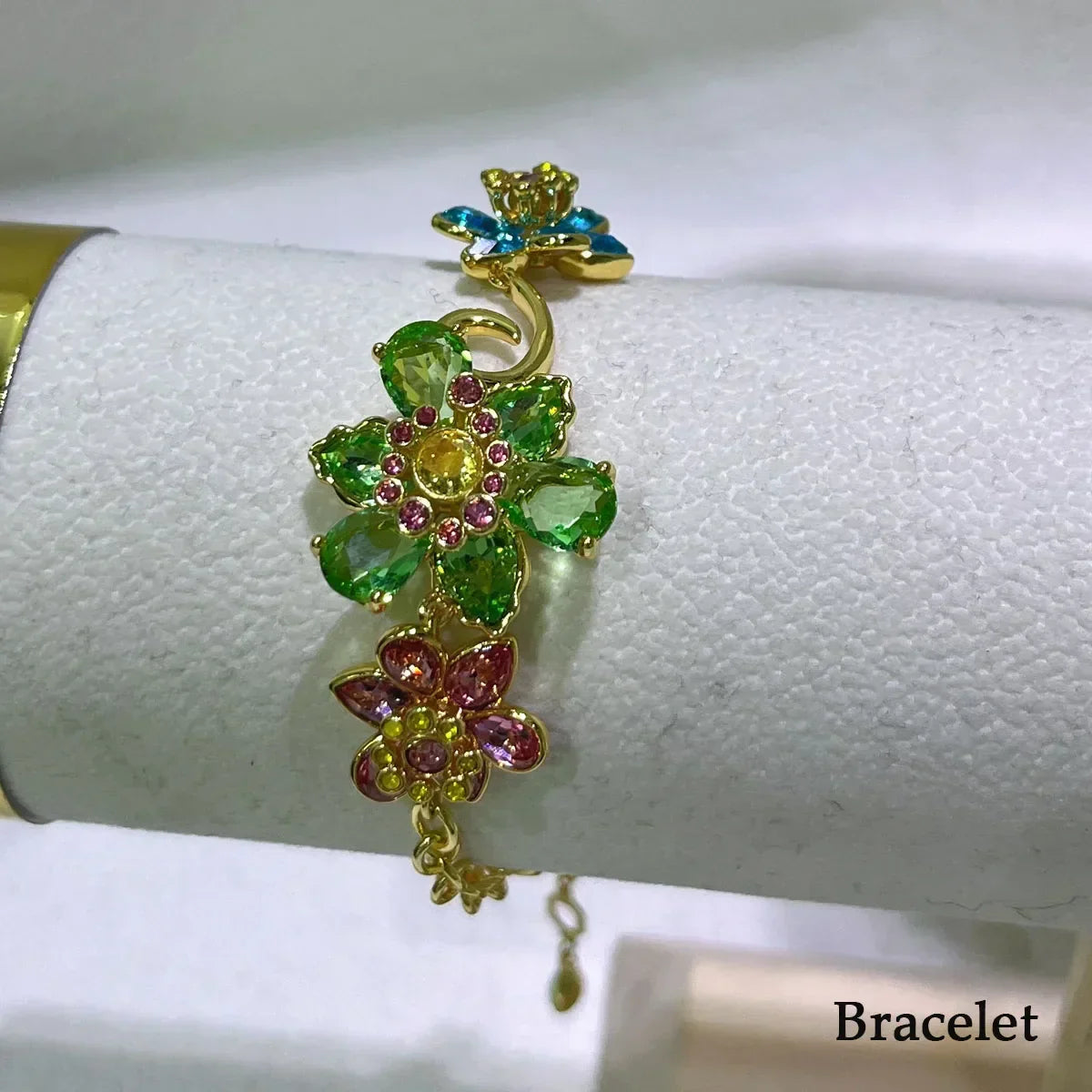 Flower Crystal Boutique Irregular Original Jewelry Set New Color Earring Exquisite Necklace Ring Bracelet Wedding Gift for Women