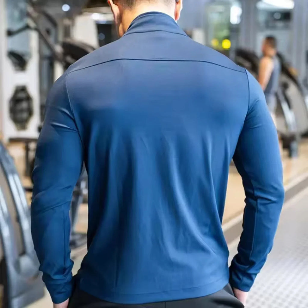 Mens Gym Fitness Tops Casual Jogging Sports Jacket Outdoor Workout Training Sweatshirt zipper Jacket Running Tights Men clothes