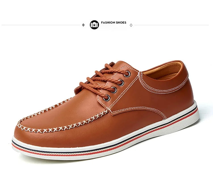 Men's casual business shoes flat shoes men's shoes handmade casual shoes British business people dress casual shoes plus size 47