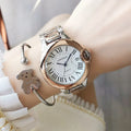 New Top Brand Luxury Stainless Steel Men and Women Luxury Atmosphere Quartz Watches Fashion Women Date Watch Suit Gift for Women