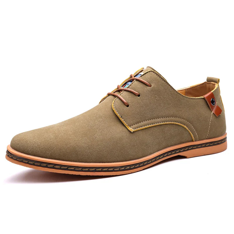 Men's Casual Business Leather Shoes Men Fashion Lace-up Derby Shoe Mens Light Comfortable Outdoor Driving Flats