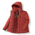 Unisex Waterproof Fleece Jackets Winter Windproof Thermal Windbreaker Men Women Hiking Camping Skiing Climbing Raincoat
