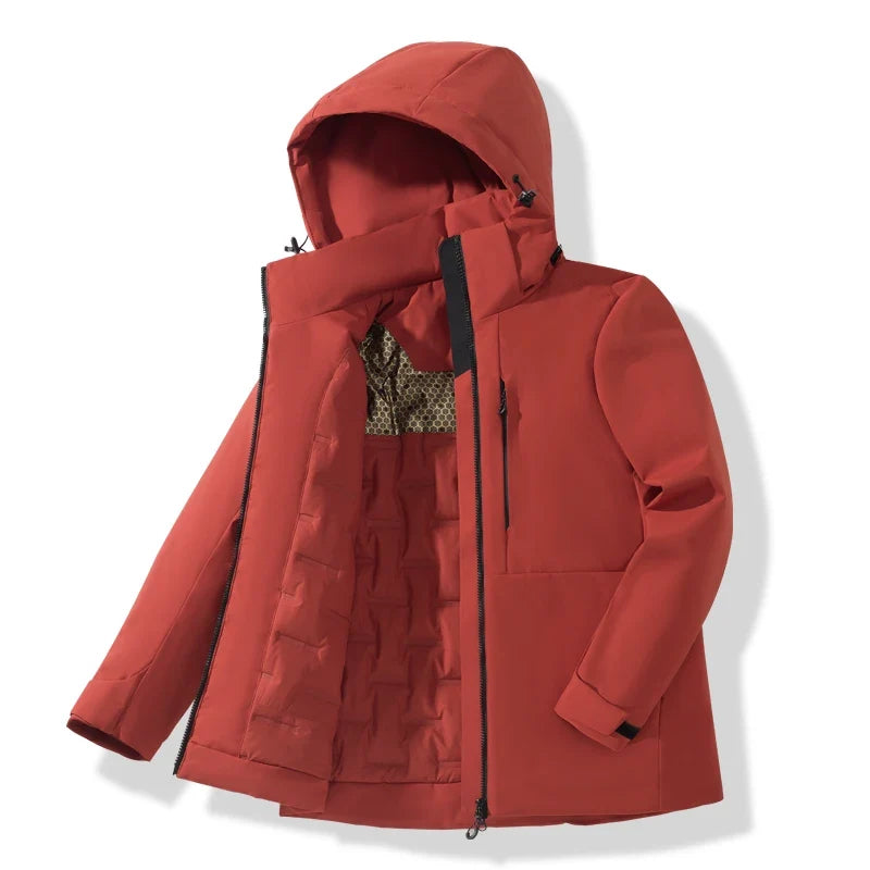 Unisex Waterproof Fleece Jackets Winter Windproof Thermal Windbreaker Men Women Hiking Camping Skiing Climbing Raincoat