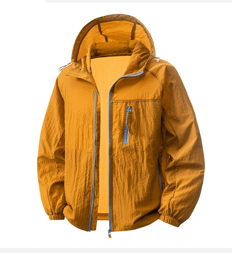 Summer Windbreaker Men Women Lightweight Sun Protection Jacket Unisex Camping Climbing Hiking Outdoor Sports Anti-UV Coat