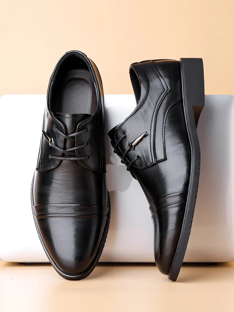 Fashion Business Dress Men Shoes Classic Leather Men's Formal Shoes Comfortable Slip On Dress Shoes Men Oxfords Size 47 48