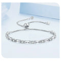 Luxury Square Zircon Adjustable Bracelet Sparkling Zirconia Chain Link for Men Women Birthday Gift Crystal Fine Jewelry