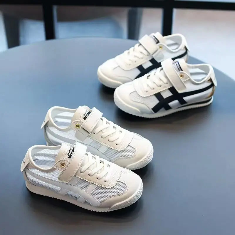 New Summer Children's Sports Little Whiteboard Shoes with Mesh Breathable Boys and Students Forrest Gump Single Mesh Shoes
