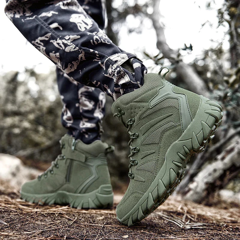 Combat Training Boots Male Outdoors Camping Anti-wear Rapid Response Hiking Shoes Fishing Hunting Sneakers