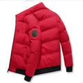 2025 Winter New Solid Color Zipper Down Jacket Thick Cotton Jacket Men Trendy Brand Casual Youth Coat Versatile Comfortable Top