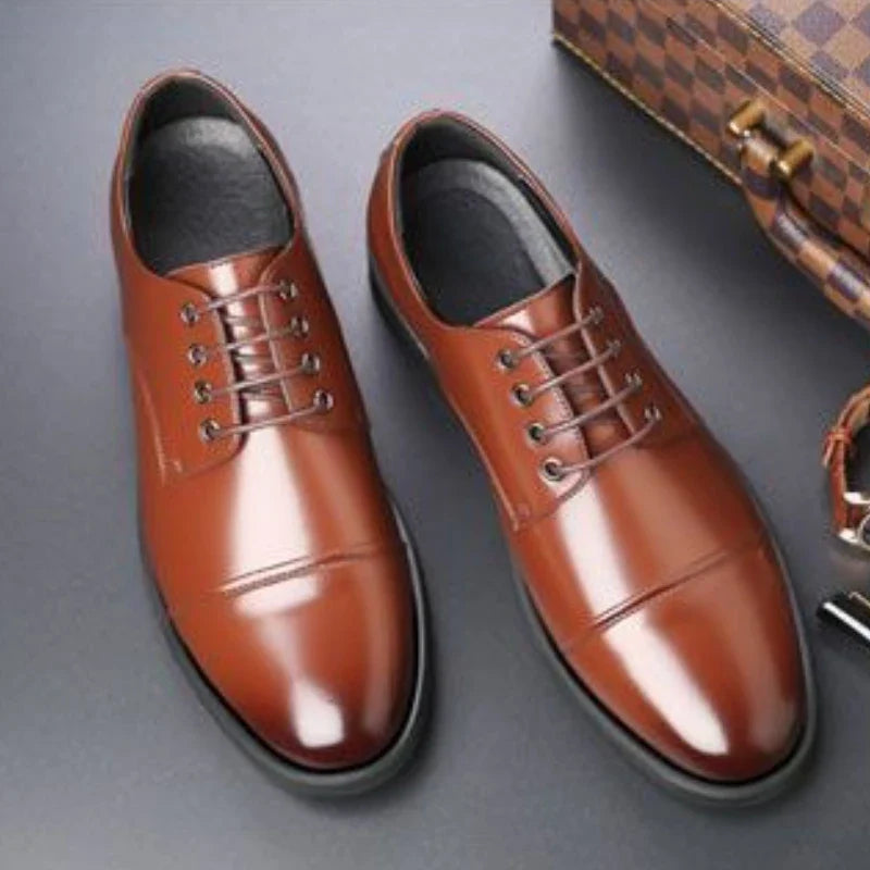 Round Toe Lace Up Business Social Shoe for Men Casual High Quality Fashion 2025 Style New Spring Autumn Dress Loafers Shoes Man