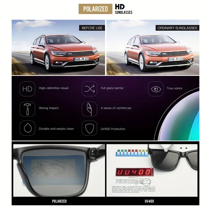 DUBERY Polarized UV400 Protection Sunglasses For Men And Women 15 Colors Model 518