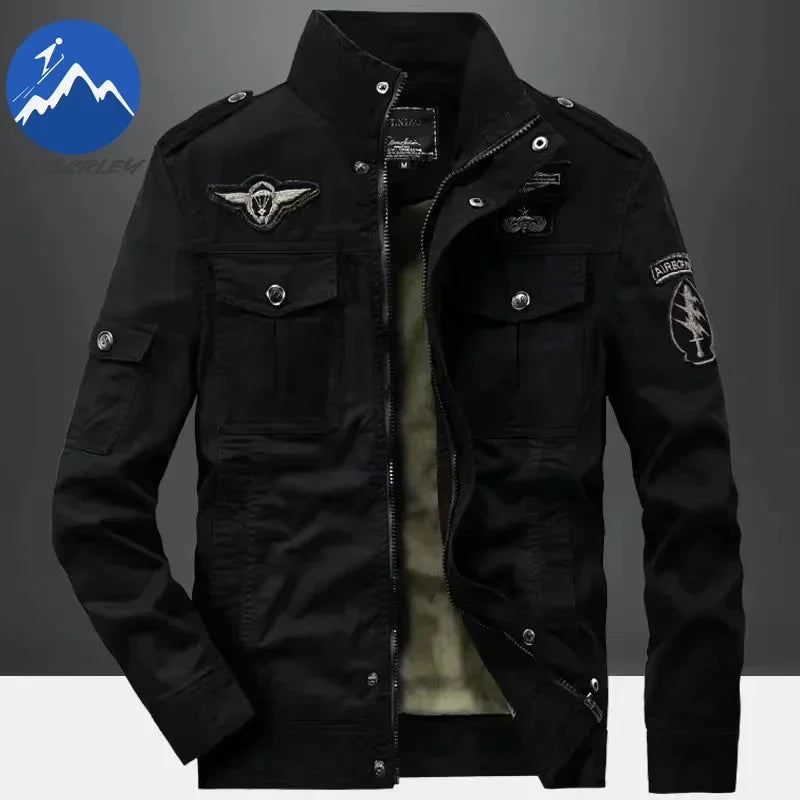 2025 New Casual Climbing pilots Jacket Men Plus Size 6XL Jaqueta Masculina working clothes Spring Autumn Cargo Mens Jackets Coat