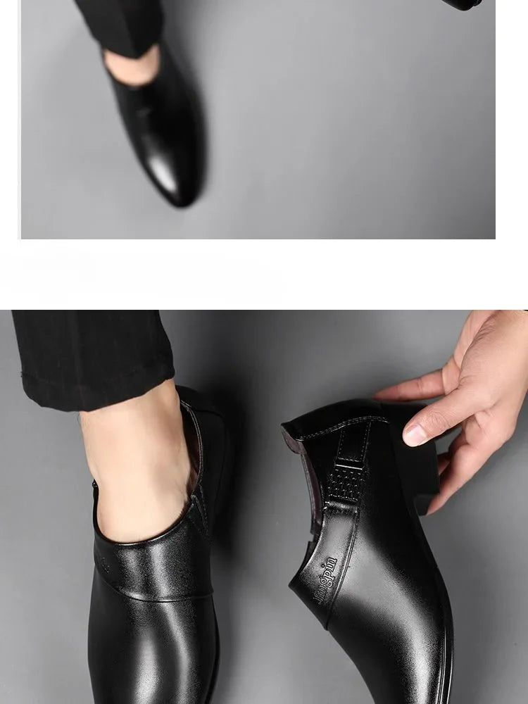Leather Casual Pointed Toe Business Social Shoe for Men Elegant and Classic High Quality Fashion Dress Shoes Man Low Price Suit