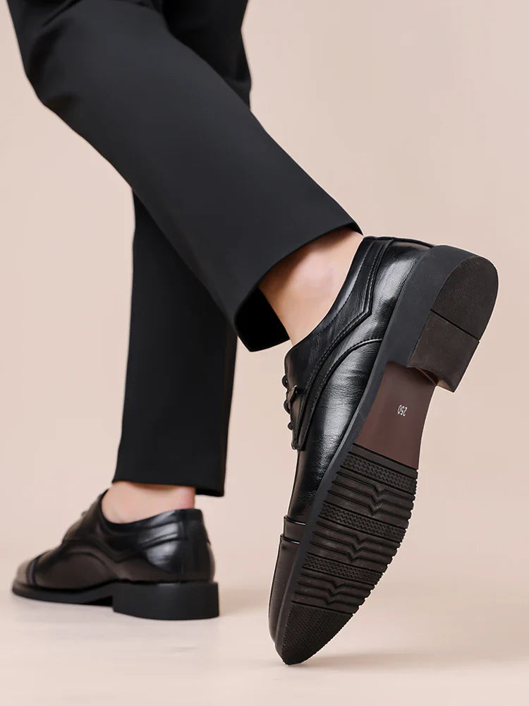 Fashion Business Dress Men Shoes Classic Leather Men's Formal Shoes Comfortable Slip On Dress Shoes Men Oxfords Size 47 48