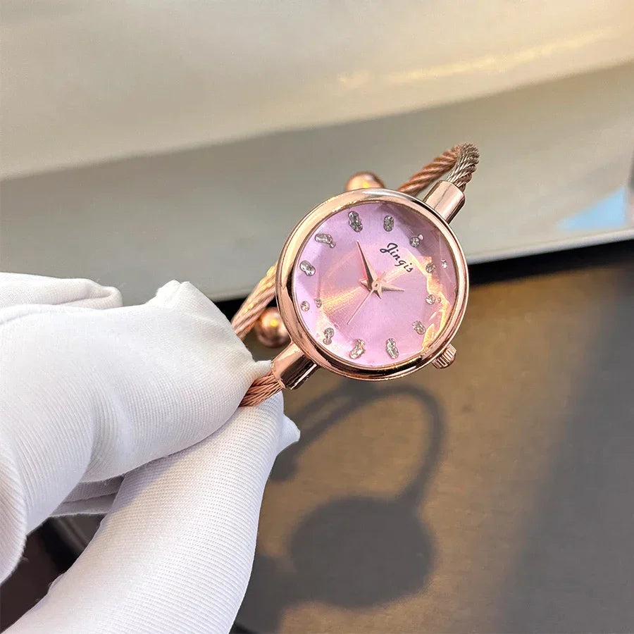 New Gradient Fresh Style Starry Sky Sunset Color Ladies Watch Student Fashion Bracelet Open Quartz Wristwatch