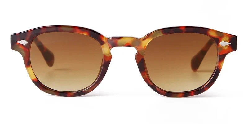 Fashion Transparent Blue Round Sunglasses Women Men 2024 Retro Rivet Tortoise Small Square Sun Glasses UV400 Lunettes De Soleil