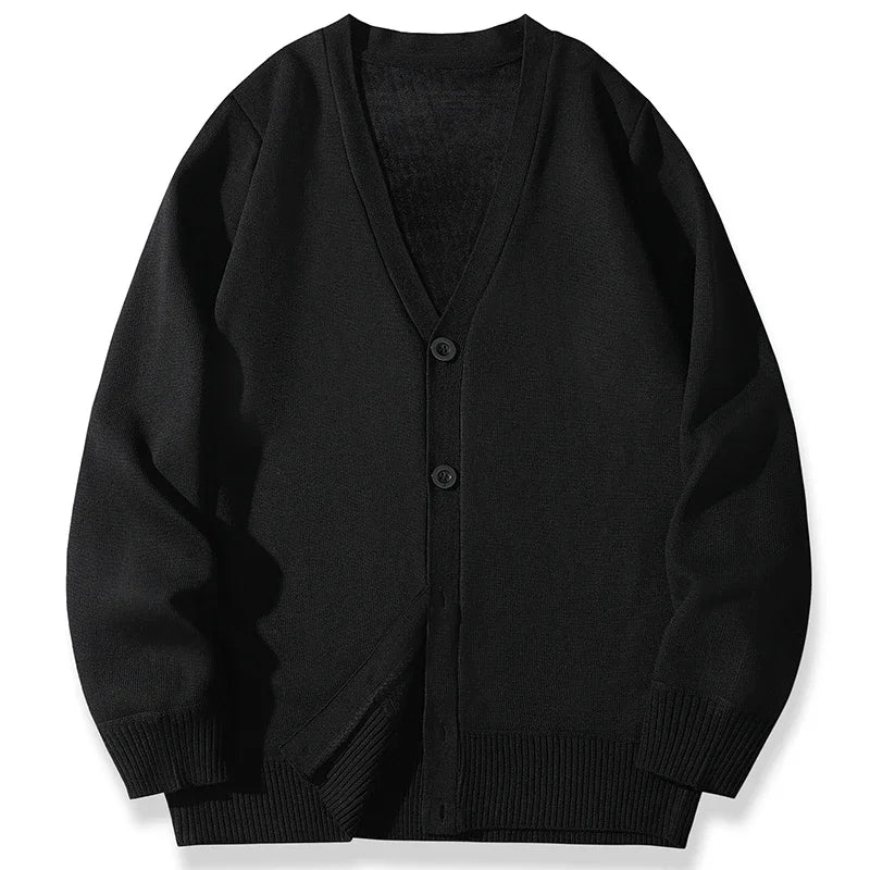 2026 New Men's Casual Long Sleeved Velvet Sweater Cardigan Knitted Jacket Top Autumn and Winter Fashionable Versatile Jacket