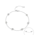 Mixed Cut Bezel Moissanite Bracelets for Women S925 Silver Adjustable Extension Chain Popular Jewelry for Wedding Party