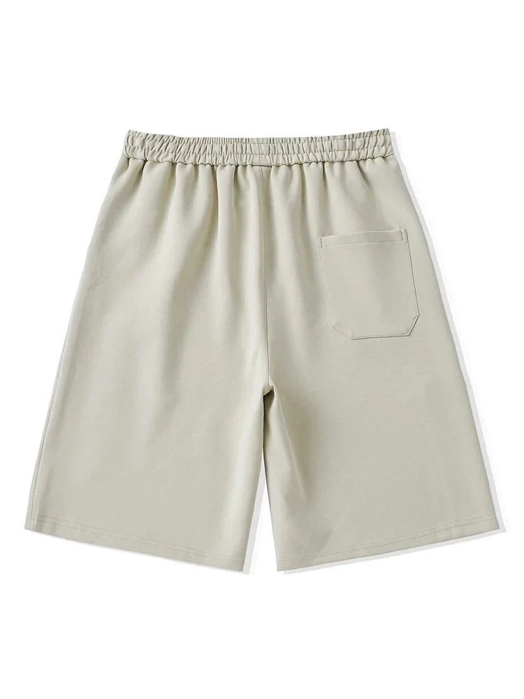 Men's Shorts Summer Clothes Fashion Letter Printed Casual Sweatpants Solid Color Loose Cotton Short Pants Male Straight Shorts