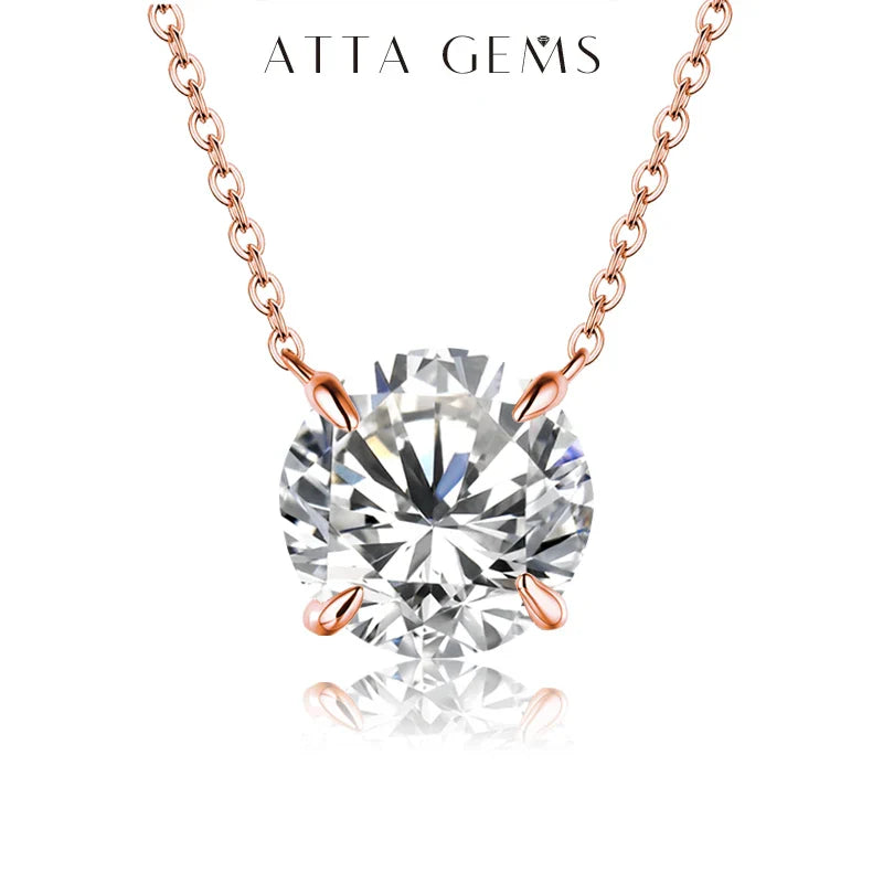 Necklace For Woman Pendant Moissanite Diamond 6.5mm 1CT 925 Silver Necklace For Women Chains Party Bridal Fine Jewelry