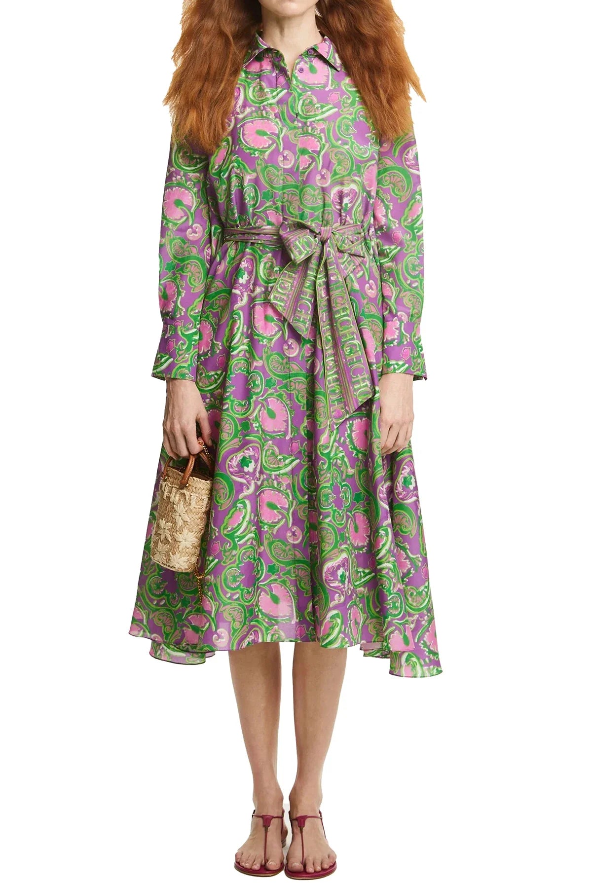 New Summer Women Elegant Dress Femme Retro Commuting Shirt Dress Long Sleeved Lace Up Design Casual Dresses