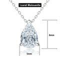 1/2/3/4CT Water Drop Moissanite Pendant Necklace for Women  Certified 925 Silver Pear Cut Solitaire Diamond Pendant Neckchain