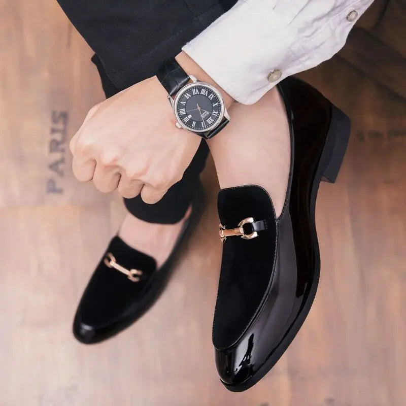 With Tassels Loafers Office Leather Shoes for Men Platform Thick Sole Pointed Toe Man Casual Shoe High Quality Fashion Elegant