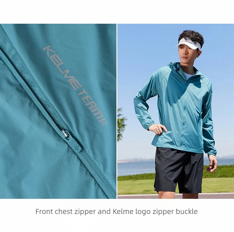 running sunscreen clothing men summer breathable hooded thin jacket UV UPF50 skin coat pair