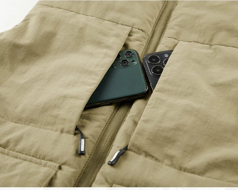 Men's Multi-Pocket Clothing Winter Vest Jackets Sleeveless Coat Fashion Large Size 6XL Male Warm Waistcoat Fleece Vest Men