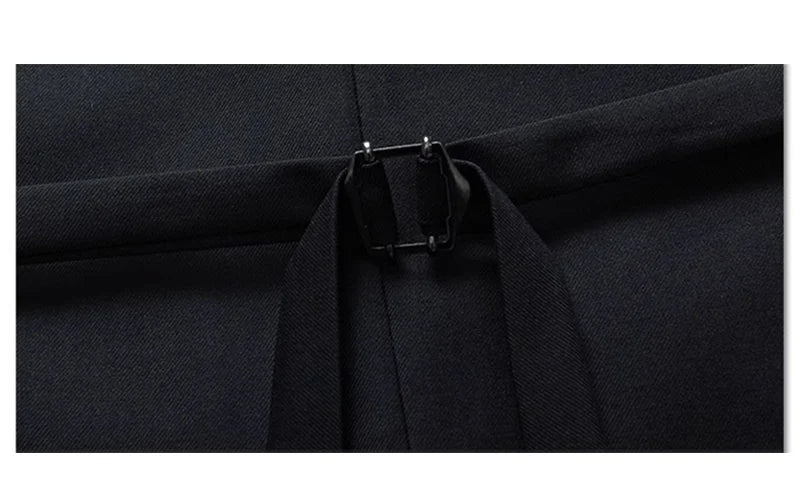 M-7XL Spring/summer Man Suit Vest Sleeveless Vest with Adjustable Waist Single Breasted Solid Color Business Suit Vest Wedding