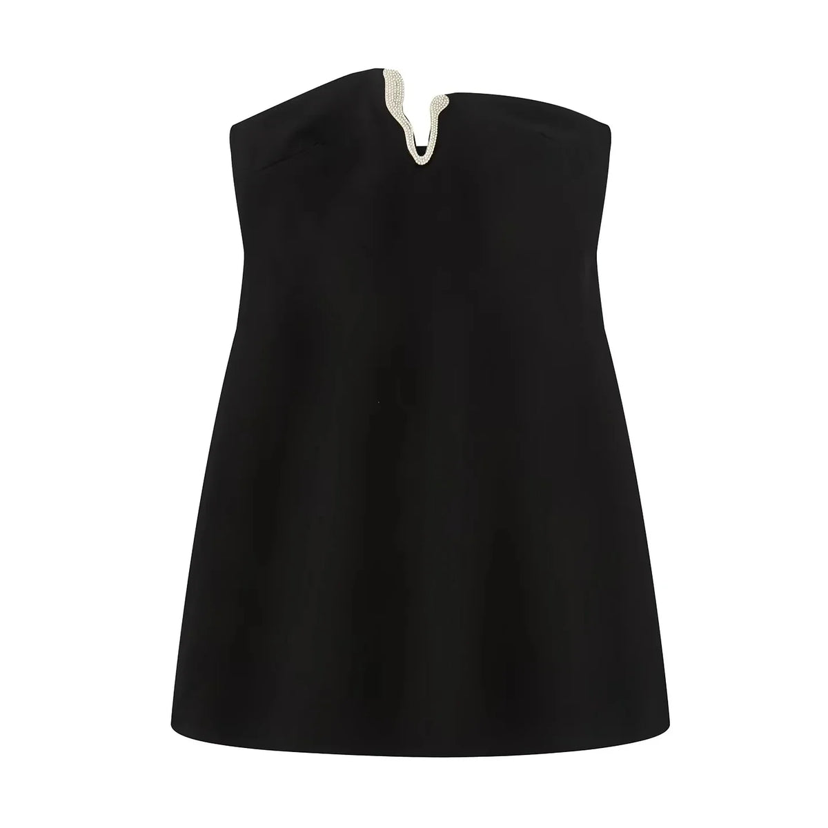 Summer New Women's Asymmetric Collar Jewelry Embellied Patchwork Lined ort Dr Ele High Waist Svel Bodycon