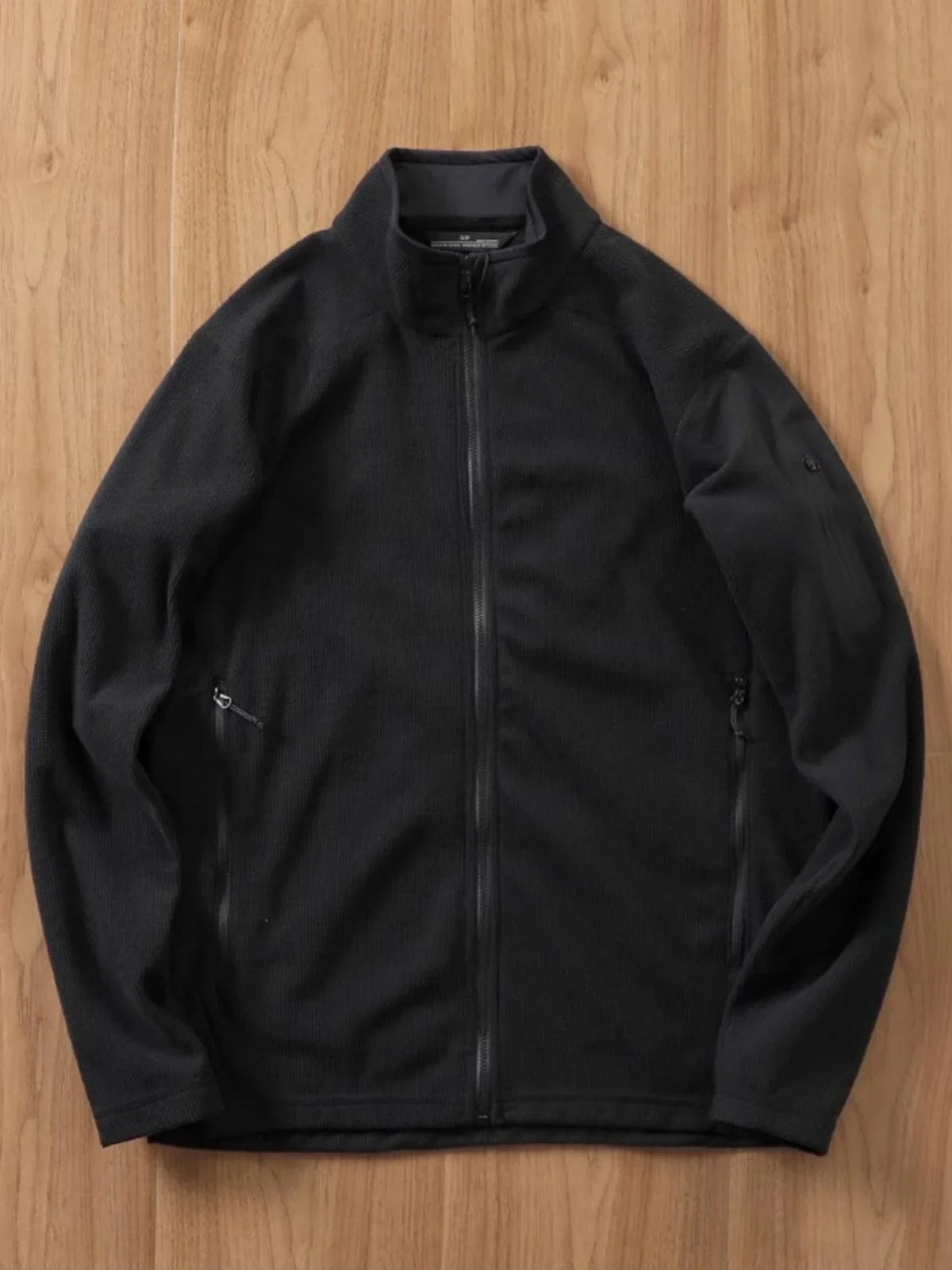 Outdoor Lightweight Fleece Sweatshirt Jacket Men's Zipper Closure Stand Collar Technical Fabric Comfortable Youth Fashion