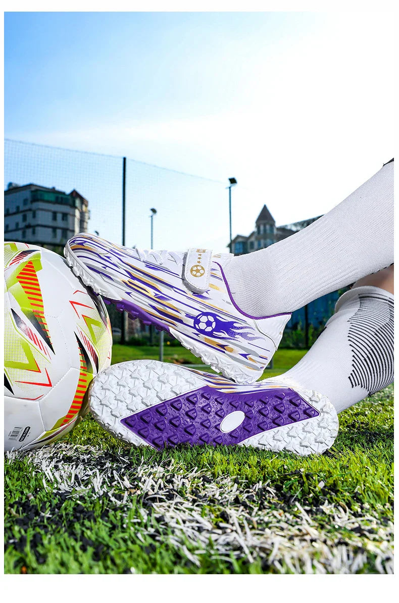 New Kids Professional Soccer Shoes Cleats TF Indoor Men Football Field Boots Original Football Society Shoes Grass Training Fast