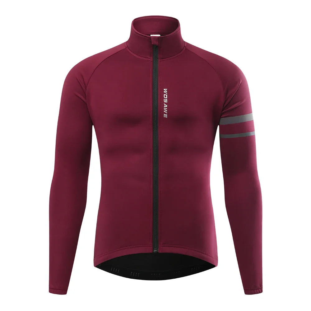 Winter Men's Cycling Jacket Waterproof Windproof Thermal Fleece Bike Jersey MTB Road Cycling Snowboarding Ski Jacket Coat