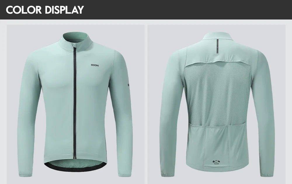 Men's Windbreaker Packable Cycling Jacket Windproof Bicycle Coat Bike Clothes MTB Jackets UPF50+ Sun Protection Lightweight