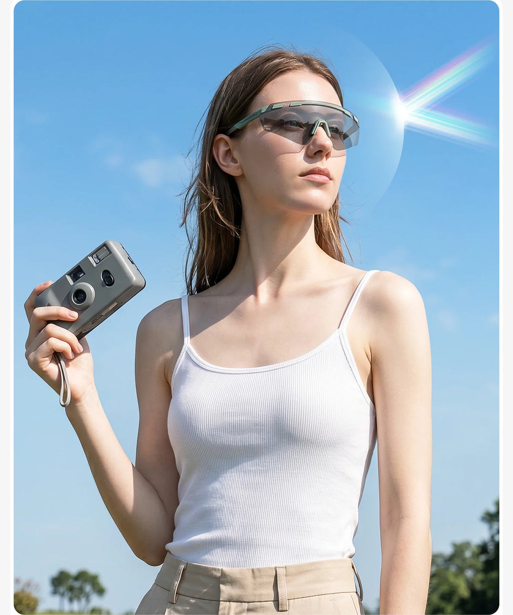 Cycling Glasses Photochromic UV400 Protection Sports Sunglasses Windproof Lightweight Carbon Fiber Outdoor Bike Glasses