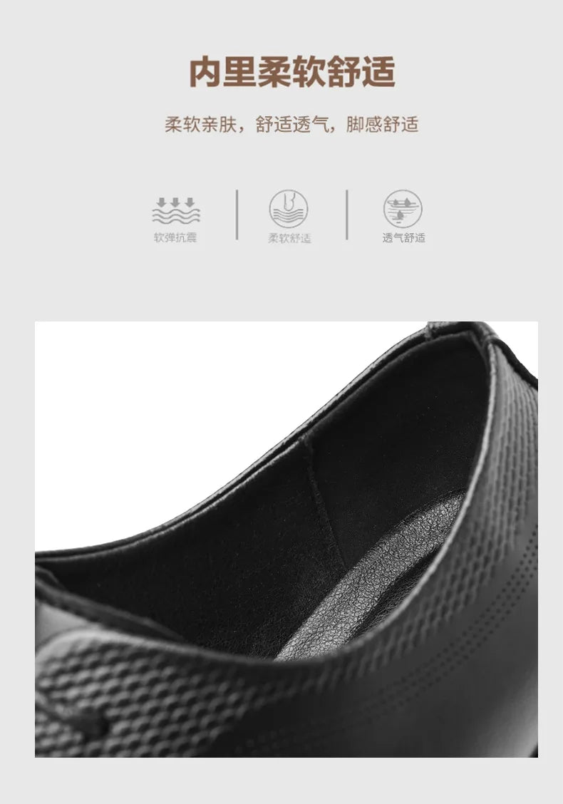 Spring Summer Hallow Dress Shoes for Men Solid Color Fashion Business Casual Shoes Male British Lace Designer Leather Shoe Man
