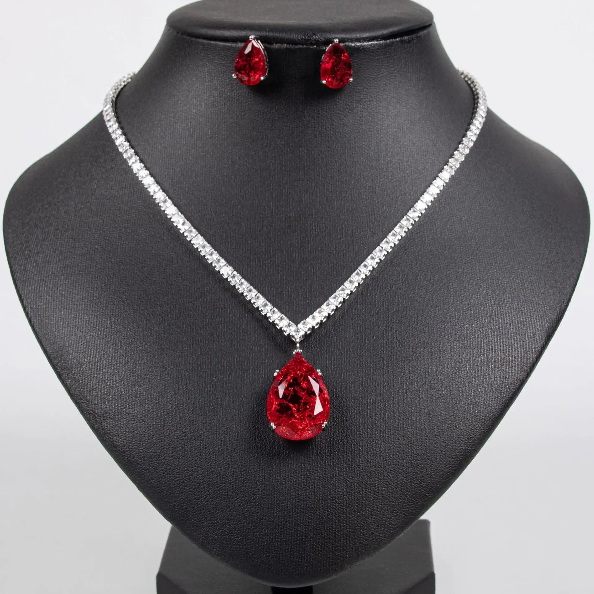 Pop Hot Stereo Jewelry Oil Painting Necklace Earrings Premium Multi-Color 2-Piece Wedding Travel Women's Holiday Gift M-1000