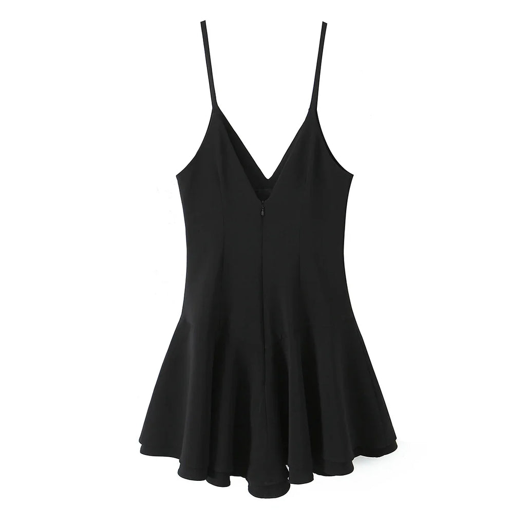 Chic Shiny Polka Dot Sheath Camisole V-Neck Mini Woman Dress Fashion 2026 Bodysuits Dress Mature Night Party Vestidos