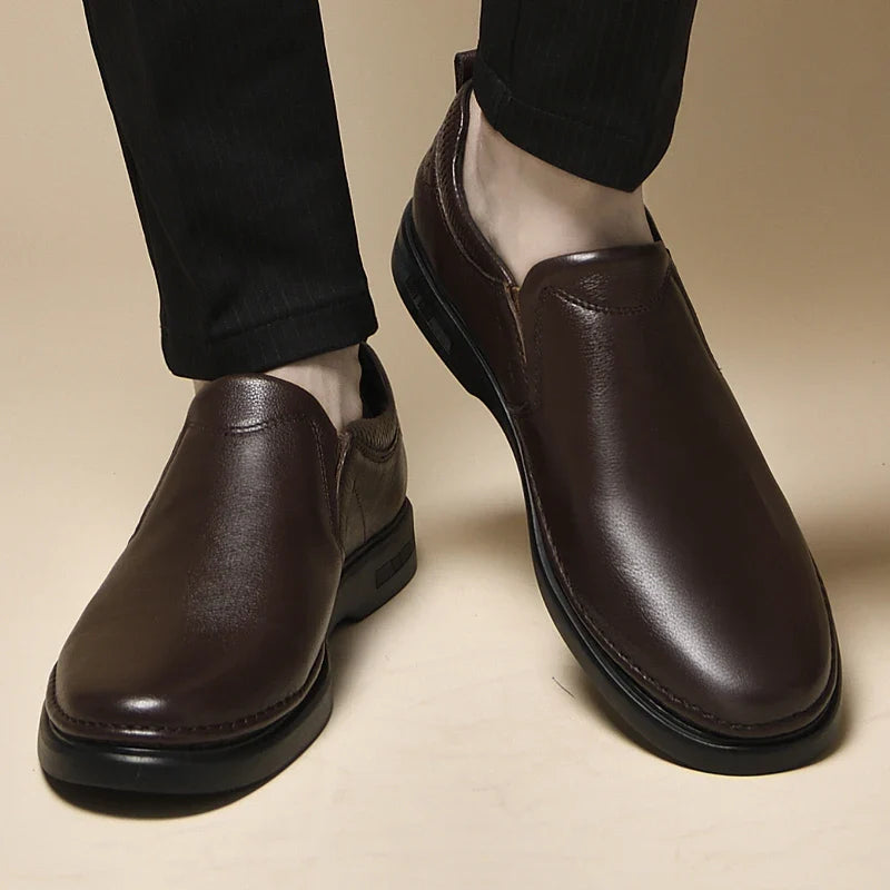 Genuine Leather for Men Business Shoes Stylish Male Comfortable Flats All-match Male Driving Shoes Classic Men Shoes for Wedding