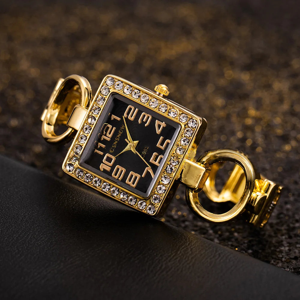 Fashion Women's Gold Watch Bangle Bracelet Stainless Steel Luxury Watches for Women Ladies Quartz Wristwatch Relogio