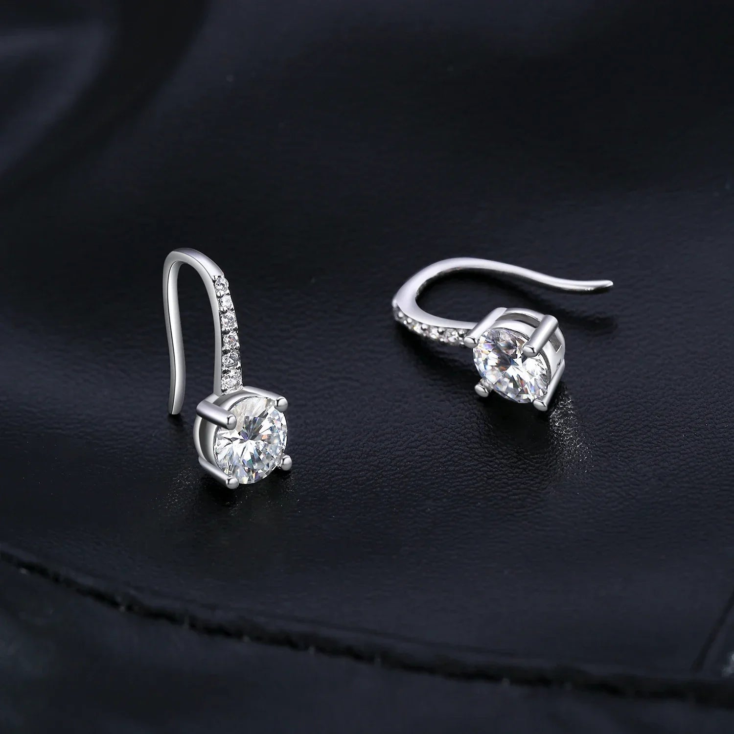 D Color Luxury Moissanite Hook Earrings 925 Sterling Silver Classic Drop Earrings For Women Wedding Statement Jewelry