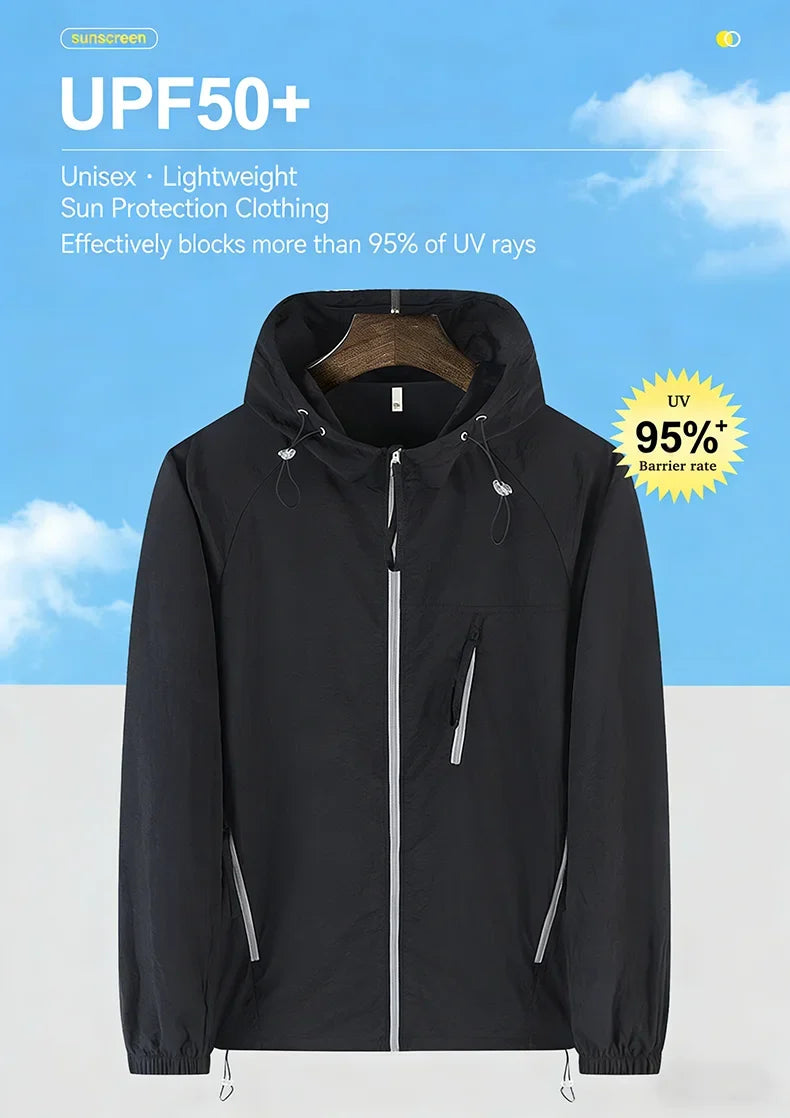 Summer Windbreaker Men Women Lightweight Sun Protection Jacket Unisex Camping Climbing Hiking Outdoor Waterproof Coat